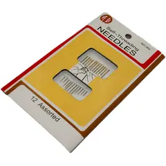 GENERICO - Agujas (12) fáciles de enhebrar (auto enhebrado) No.304