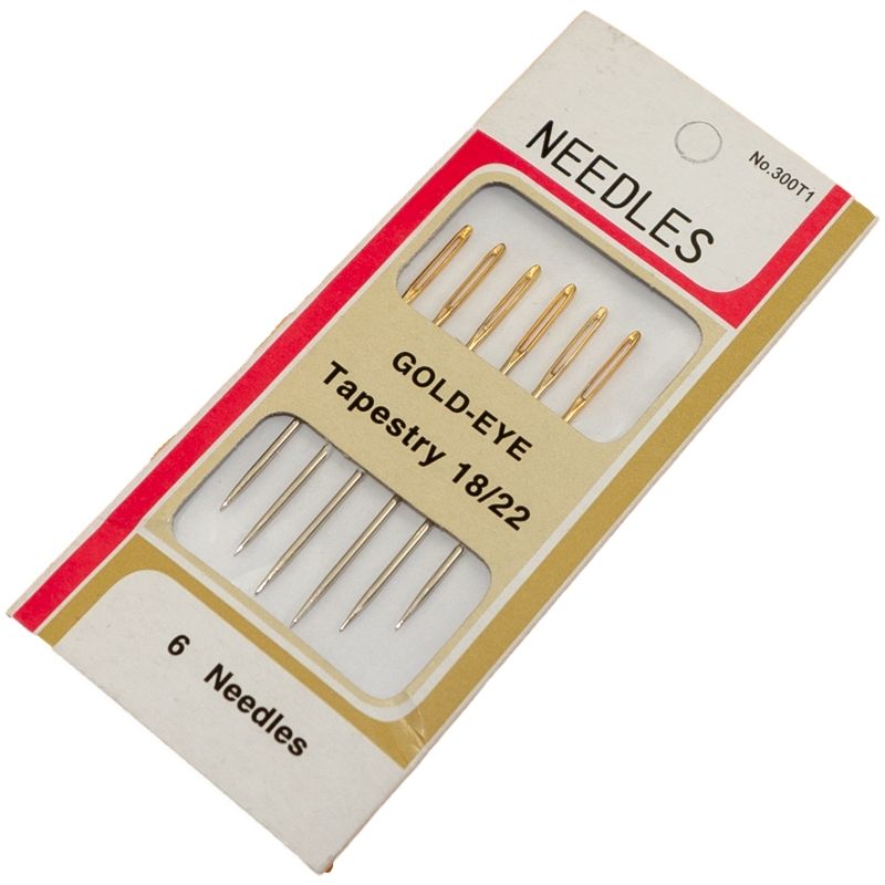 GENERICO - Agujas para bordar y coser tapestry 18/22 c/punta 6u. 300T1