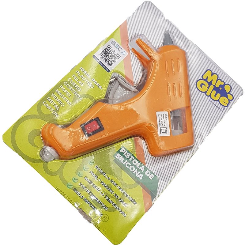 GENERICO - Pistola Silicona MR GLUE o GUAYAQUIL barras delgadas 7mm