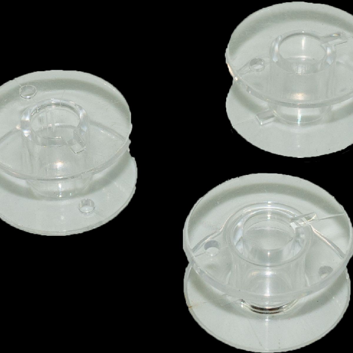 GENERICO - Carrete/carretel plástico para maquinas coser caseras 3un.