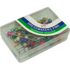 GENERICO - Alfileres cabeza color plástica , caja 100 unidades