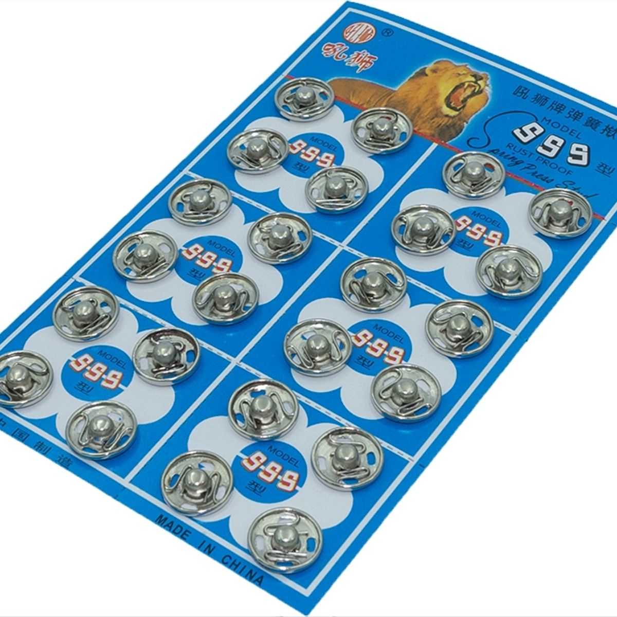 GENERICO - Broche metálico presión N°4 - 1,5cm Niquelado 24 unidades