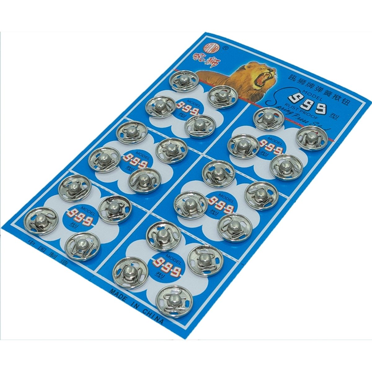 GENERICO - Broche metálico presión N°4 - 1,5cm Niquelado 24 unidades