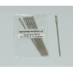 GENERICO - Agujas para Lana No 1.63 sin punta sobre 6 unidades