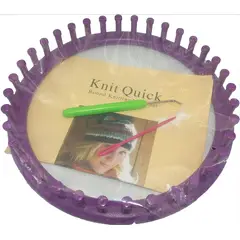 GENERICO - Telar plástico circular 24 cms + gancho telar y aguja plásti