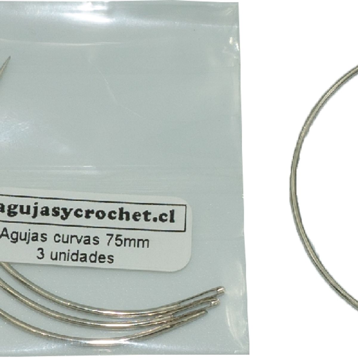 GENERICO - Agujas curvas para coser 75mm, sobre 3 unidades