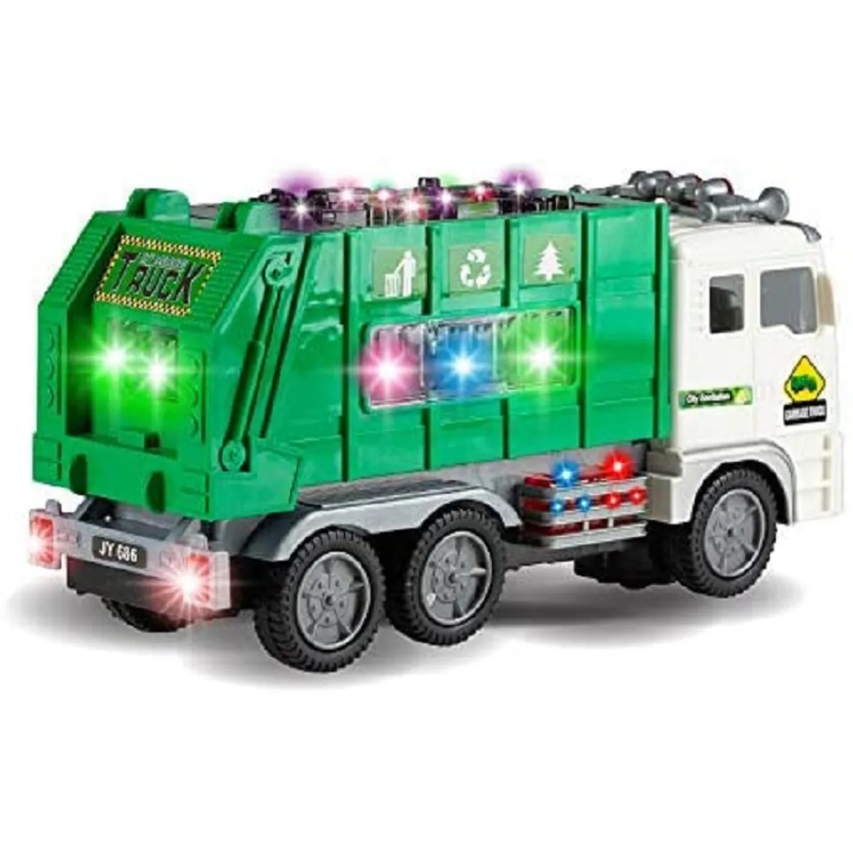 ANGELES DEL HOGAR - Juguete Camión recolector de basura Con sonido y luces