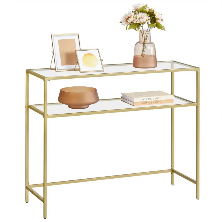 Mesa de Arrimo vidrio Gold Premium