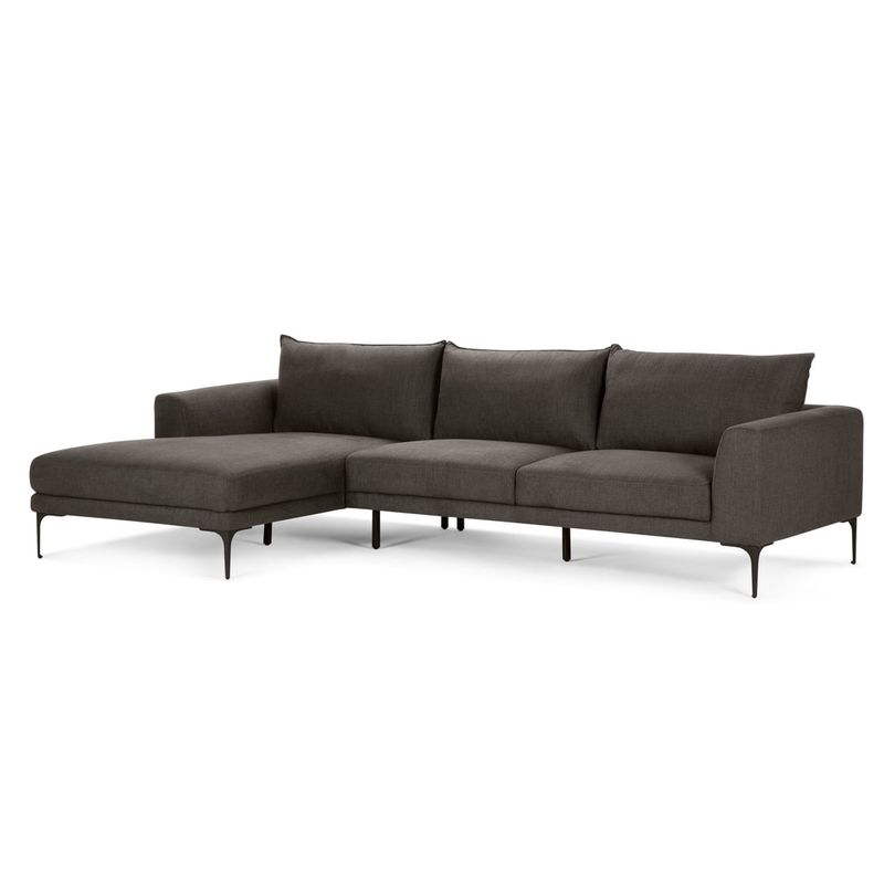 ROSEN - Sofá Seccional Rosen Barnes Izquierdo Tela Charcoal
