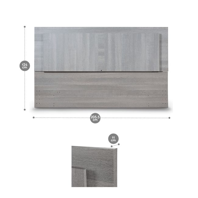 ROSEN - Respaldo Tivoli King Rosen Gris