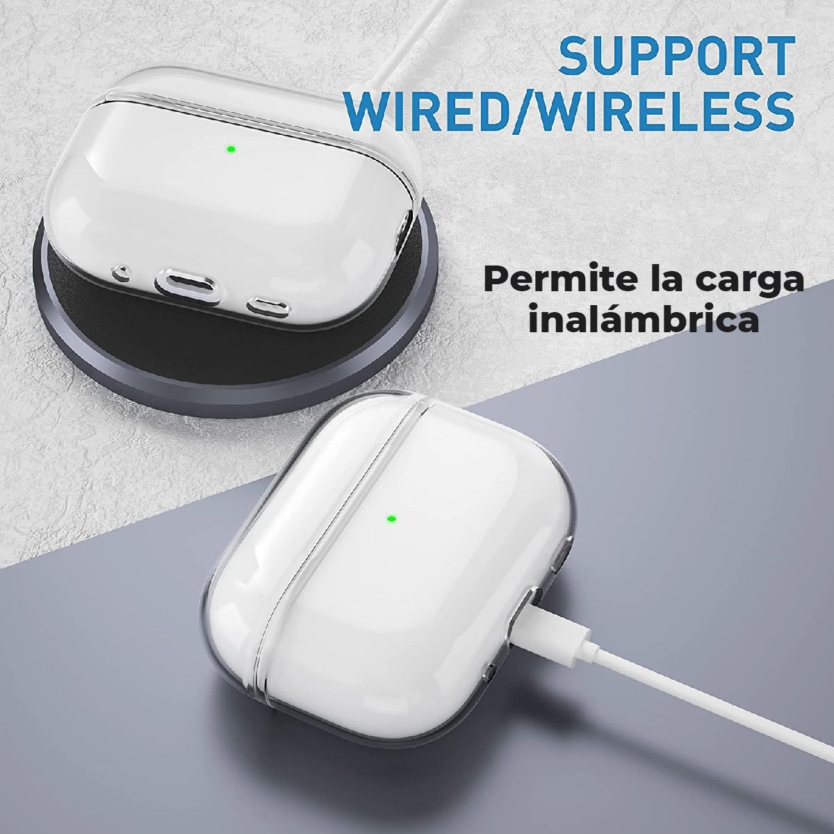 XUNDD - Funda para Airpods Pro 2da Generación Transparente Antigolpes