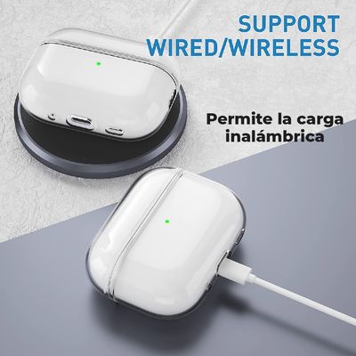 Imagen 2 del producto Funda para Airpods Pro 2da Generación Transparente Antigolpes