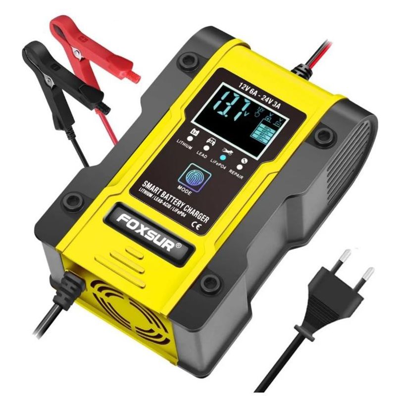 TNAKIEX - Cargador Rápido Para Batería De Coche 12v-24v 8a