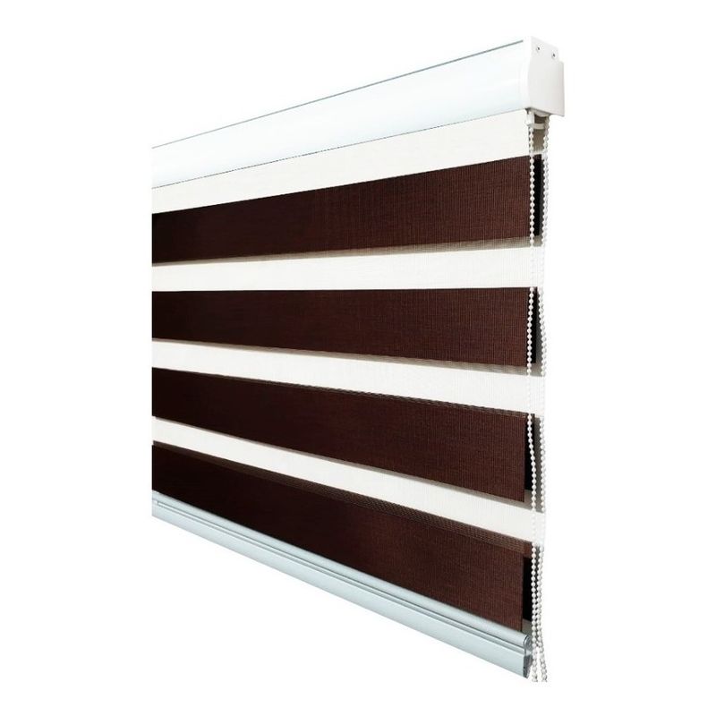 GENERICO - Cortina Rolller Duo Jaspeada 100x200 Chocolate
