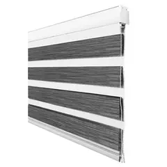 GENERICO - Cortina Rolller Duo Jaspeada 150x200 Gris Oscuro