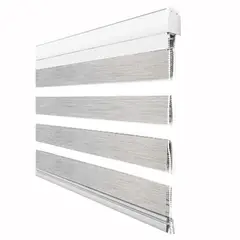 GENERICO - Cortina Rolller Duo Jaspeada 165x200 Gris Claro.