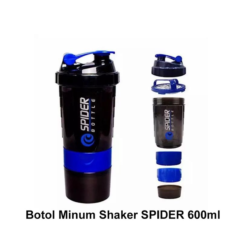 GENERICO - Shaker Mezclador Batidos Proteinas 500ml Gym - Azul