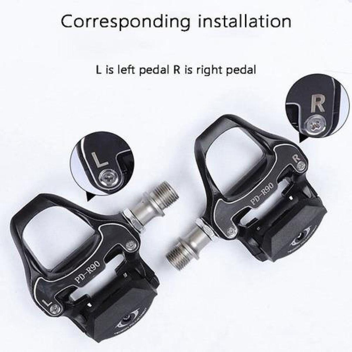 GENERICO - Pedales De Ruta  Calas Compatible Shimano Spd Bicicleta - Negro