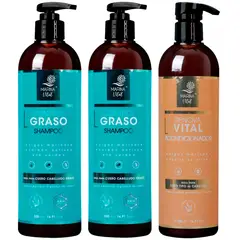 MARINA VITAL - 2 Shampoo Control Graso y 1 Acondicionador