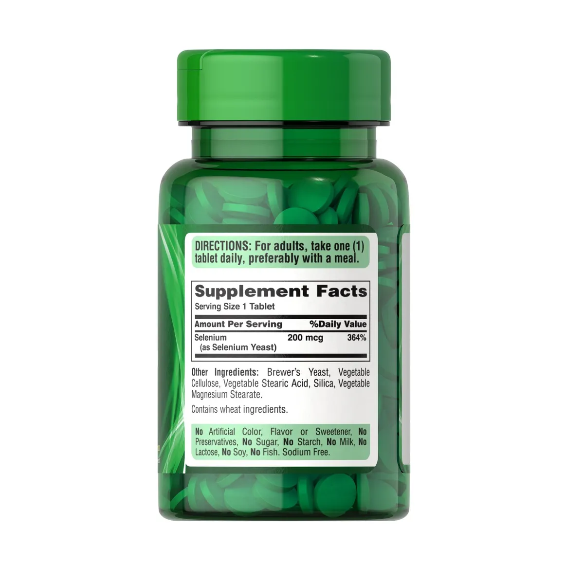 PURITANS PRIDE - Selenio 200mcg 100 Tabletas Vegana