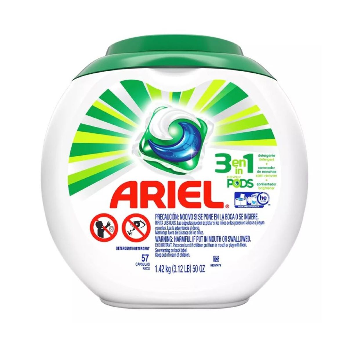 ARIEL - Detergente Ariel Pods capsula 57ud