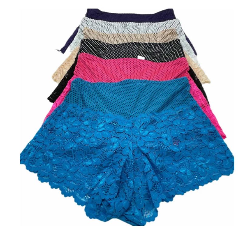 EVERSO - Pack 6 Pantaletas Larga Encaje Flores.
