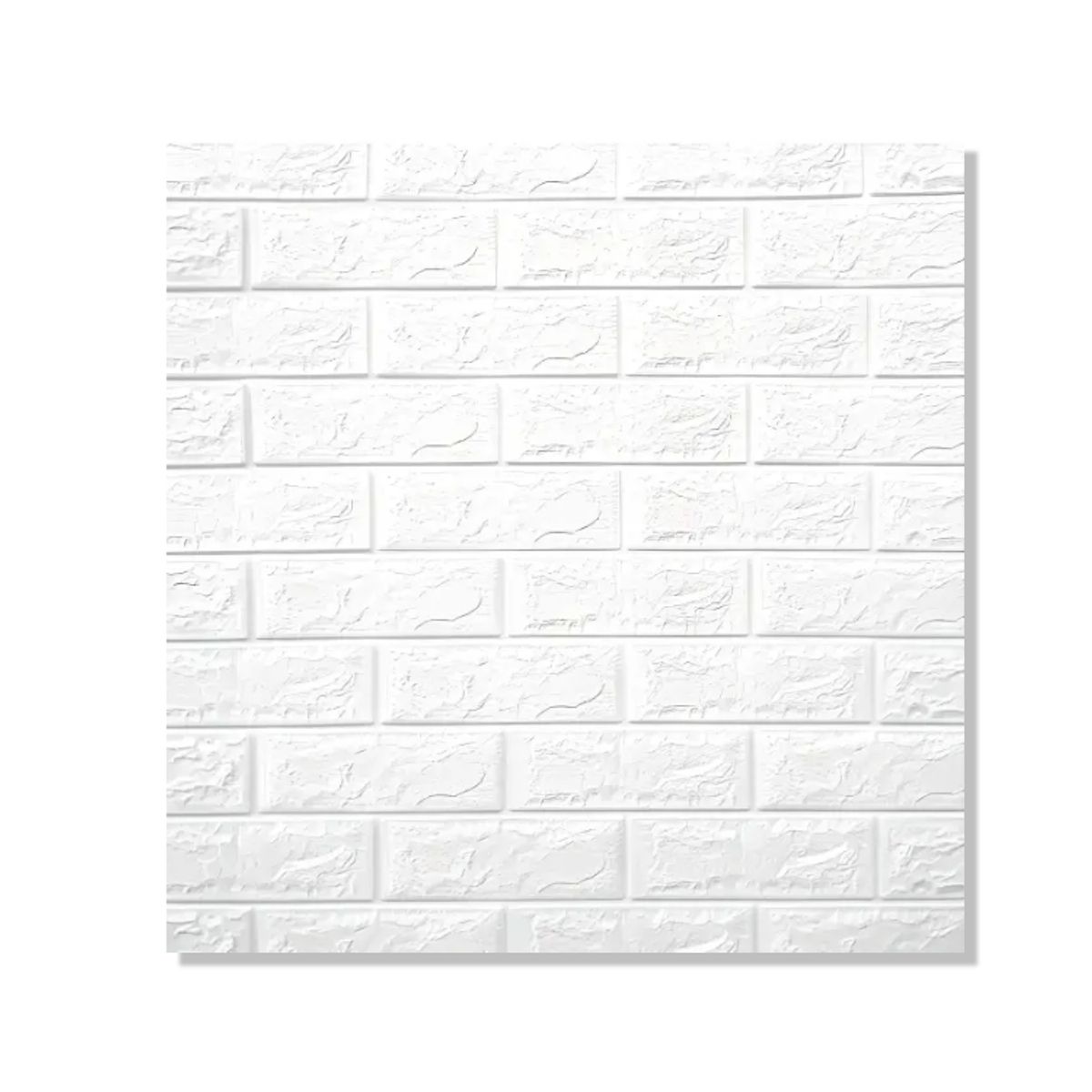 GENERICO - PACK DE 5 Laminas 3D Autoadhesiva 70x77 Pared Ladrillo Blanco