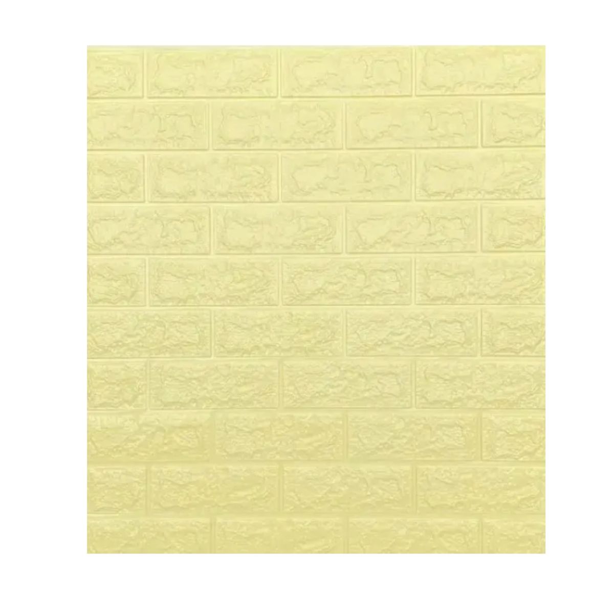 GENERICO - PACK DE 5 Laminas 3D Autoadhesiva 70x77 Pared Ladrillo Amarillo
