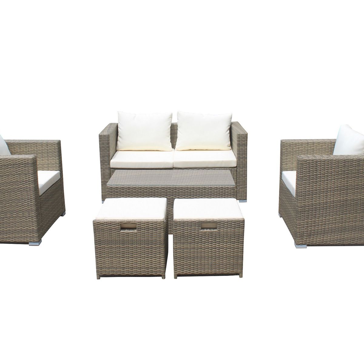 EL BARCO - JUEGO LIVING TERRAZA BRISBANE CARAMELO