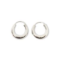 Aros Argollas Bote Mediano 20mm Plata Fina 925
