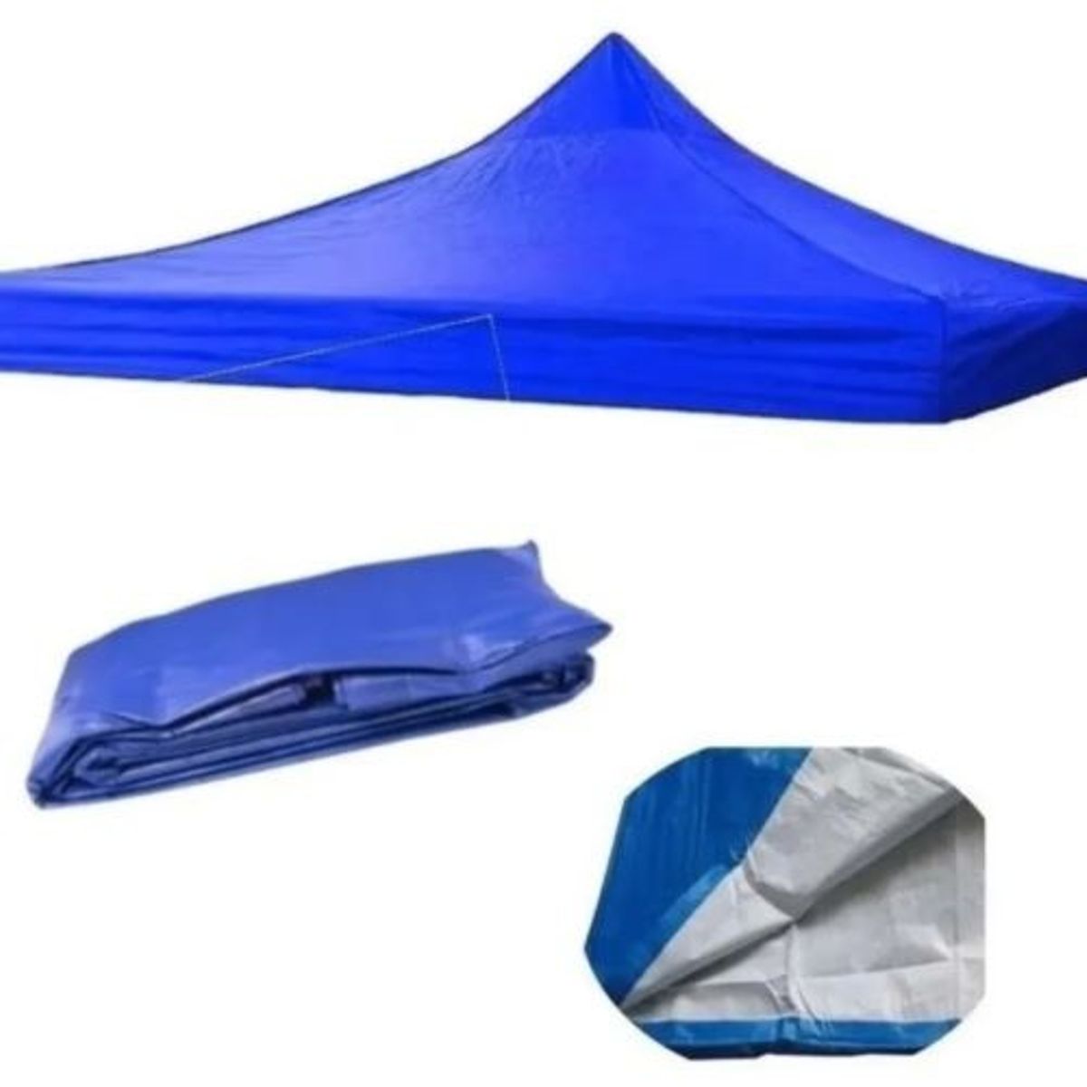 GENERICO - Repuesto Lona Carpa Techo  Plegable 3x3 Azul con Filtro  UV
