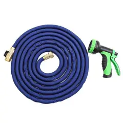 GENERICO - Manguera retráctil expandible jardín 15 mts. Azul
