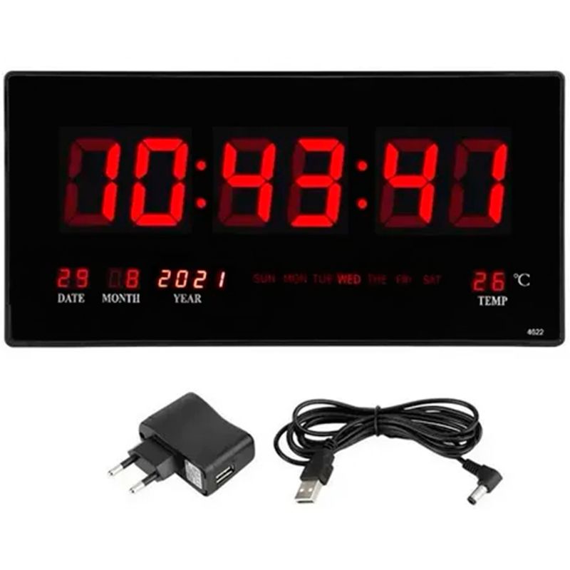 GENERICO - Reloj Led Digital Pared Temperatura Fecha Español P