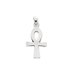 ANDREA COGGIOLA JOYAS - Colgante Cruz Ankh Plana Plata Fina 925