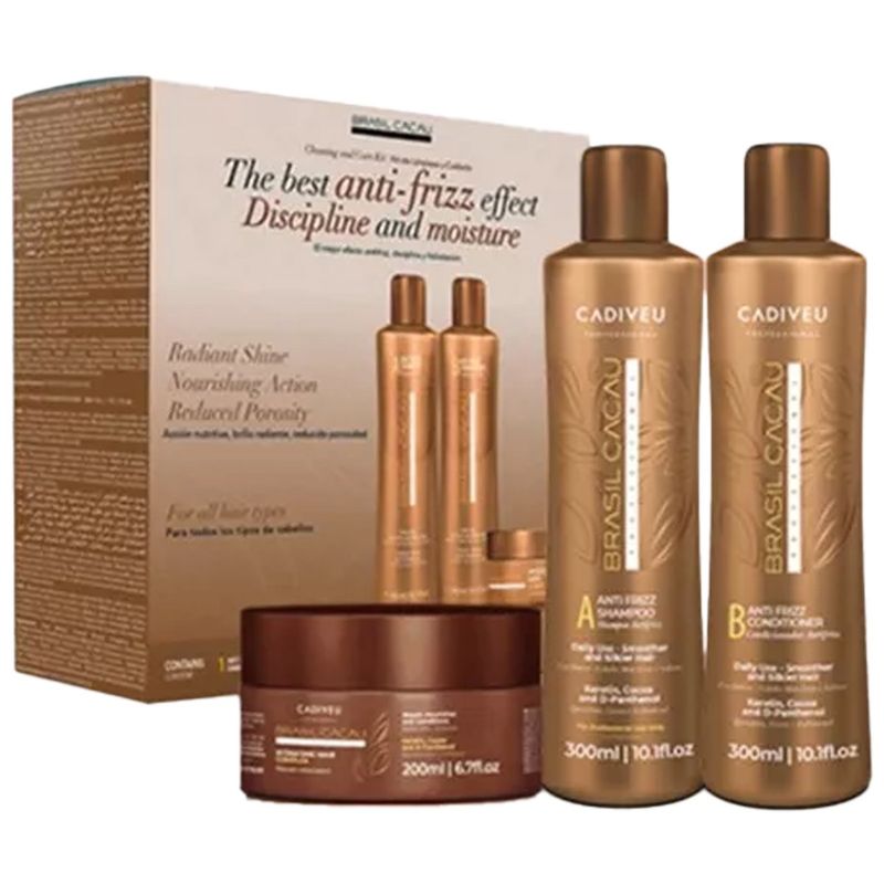 BRASIL CACAU - Shampoo Acondicionador Y Mascara Kit Home Care BRASIL CACAU
