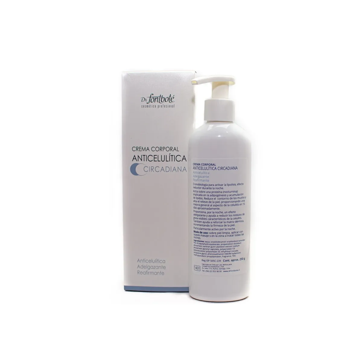 DR FONTBOTE - Crema Corporal Anticelulitis Circadiana 250 g DR FONTBOTE.-