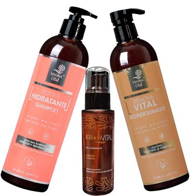 Imagen 2 del producto Shampoo Poder Hidratante Acondicionador y Serum Elixir