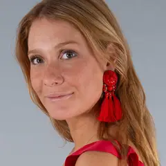 MARIA PASKARO - Aros Amazonas Rojo Fleco - Rojo