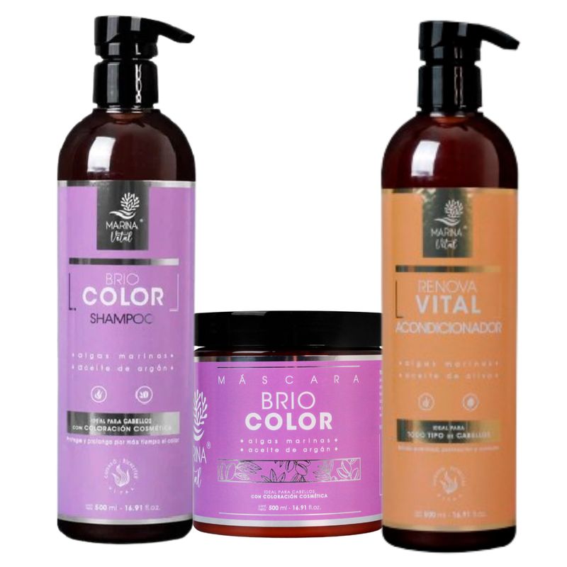 MARINA VITAL - Shampoo Mascara Briocolor y Acondicionador MARINA VITAL