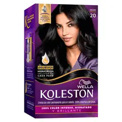 KOLESTON - Kit Tintura Permanente Con Tratamiento Hidratante 20 Negro