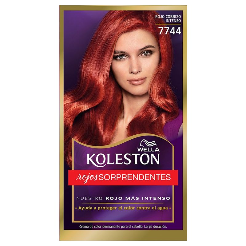 KOLESTON - Kit Tintura Permanente Con Tratamiento Hidratante 7744 Rojo
