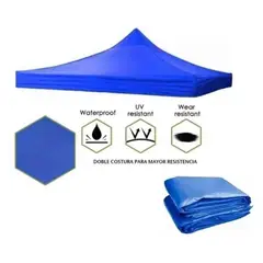 GENERICO - Repuesto Lona Carpa Techo Plegable 2x2 Azul con Filtro UV