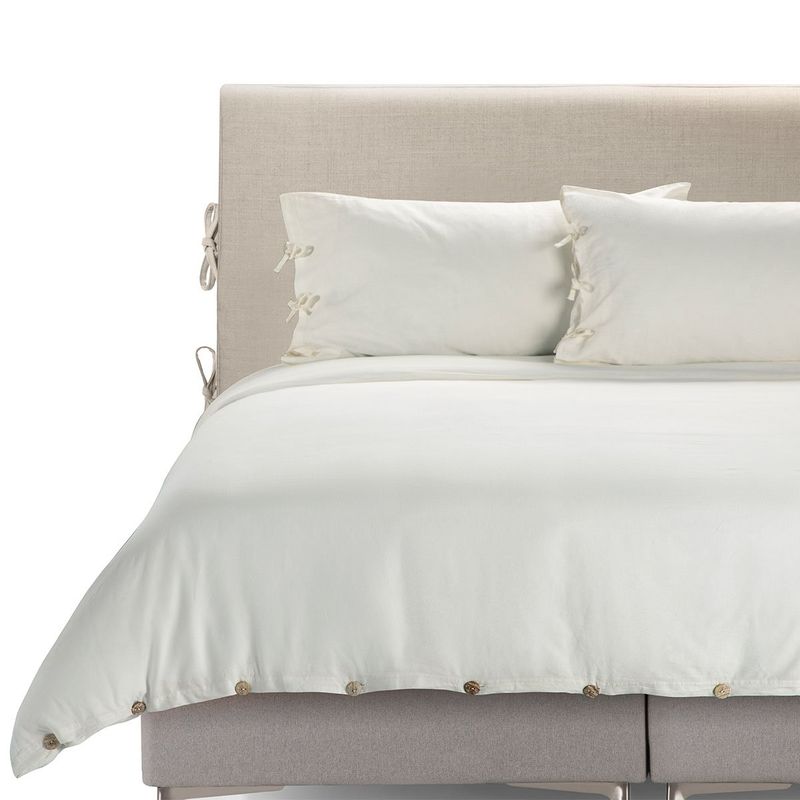 ROSEN - Funda Plumón Rosen Lino-Algodón Pure Liso 2 Plazas Blanco