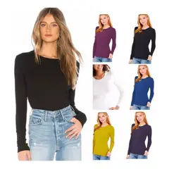 EVERSO - 6 Camisetas Bambú Mujer Sin Polar