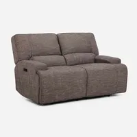 Sofá Reclinable Jagger Eléctrico 2 Cuerpos Tela Taupe