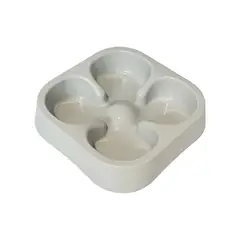 GENERICO - Plato Simple Para Mascota Forma De Trébol Anti Ansiedad Gris