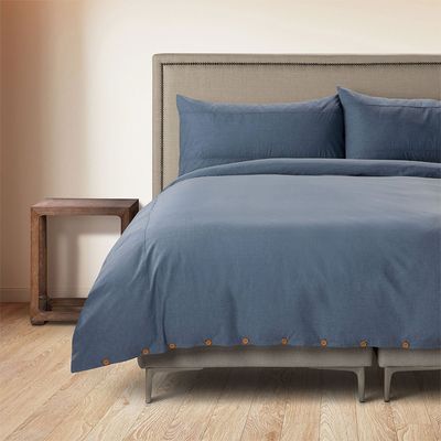 Imagen 2 del producto Funda Plumón Stamp Unicolor King Azul