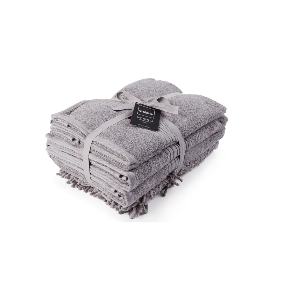 ROSEN - Set de Toallas Rosen 420 Gr Gris