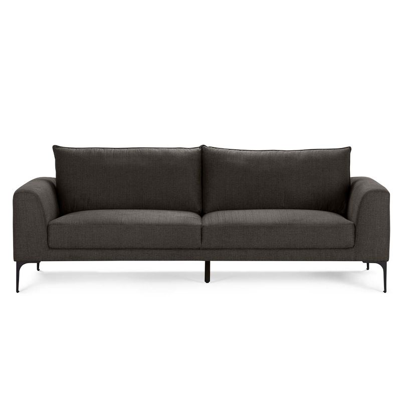 ROSEN - Sofá Rosen Barnes 3 Cuerpos Tela Charcoal