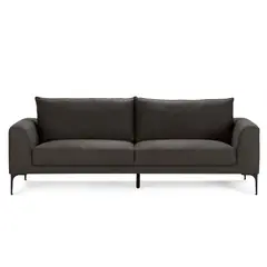 ROSEN - Sofá Barnes 3 Cuerpos Tela Charcoal